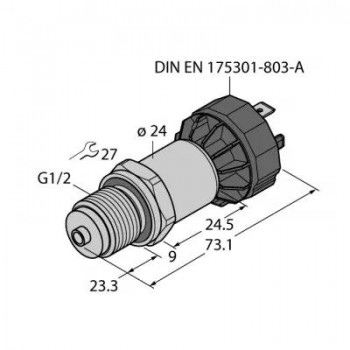 TURCK DrucktransmitterC выходом по току (2-х проводн.) - PT40R-1008-I2-DA91/X
