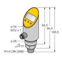 TURCK Pressure sensorс токовым и транзисторным pnp/npn дискретным выходом выход 2 настраивается как дискретный - PS010V-310-LI2UPN8X-H1141 6833508