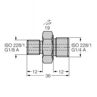 TURCK Адаптер G1/4" на G1/8"Аксессуары для монтажа - PCV-G1/8A4 6835014