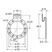 TURCK Аксессуары для монтажаДля энкодеров с полым валом - RME-9 1544620