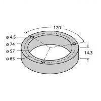 TURCK Алюминиевая проставкадля индуктивных датчиков угла поворота Ri-QR24 - M1-QR24 1590920
