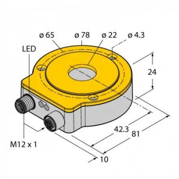 TURCK Бесконтактный кодерс интерфейсом CANopen - Ri360P0-QR24M0-CNX4-2H1150 1590914