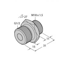 TURCK Ввинчиваемый адаптерДля свободно выравниваемых датчиков контроля потока F(T)CST - FCA-FCST-G1/2-A4 6870291
