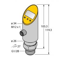 TURCK Датчик давления (заподлицо)с токовым и транзисторным pnp/npn дискретным выходом - PS025V-609-LUUPN8X-H1141 6833035