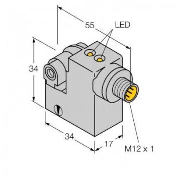 TURCK датчик магнитного полядля пневматических цилиндров (невосприимчивы к магнитным полям) - BIM-IKM-AP6X2-H1141/S34 46272