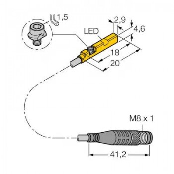 TURCK датчик магнитного полядля пневмоцилиндров - BIM-UNR-AN6X-0,3-PSG3M 4586839