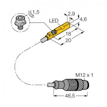 TURCK датчик магнитного полядля пневмоцилиндров - BIM-UNR-AN6X-0,3-RS4 4586840