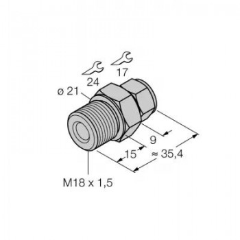 TURCK Детектирование температурыКомпрессионные фитинги - CF-M-6-M18-A4 9910525