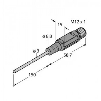 TURCK Детектирование температурыМиниатюрный преобразователь с интегрированным датчиком - TTM100C-203A-CF-LI6-H1140-L150 9910534