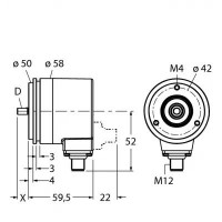 TURCK Измерение характеристик вращенияАбсолютный энкодер/ Multiturn - RM-28S10S-3C25B-H1181 1545241