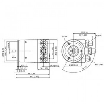 TURCK Измерение характеристик вращенияАбсолютный энкодер/ Multiturn - RM-29S6S-9A28B-R3M12 1544417
