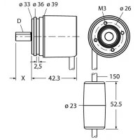 TURCK Измерение характеристик вращенияАбсолютный энкодер/ Multiturn - RM-46S8S-3C24B-CT 1M 1544521