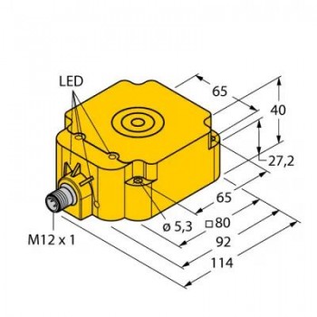 TURCK Индуктивный датчик - BI50U-Q80-AP6X2-H1141 1608940