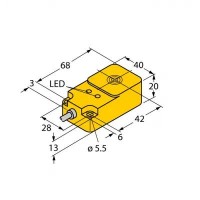 TURCK Индуктивный датчик - NI25-Q20-AN6X2 1602800