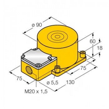 TURCK Индуктивный датчик - NI50-K90SR-Y1 10074