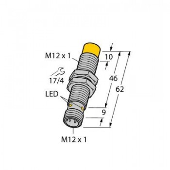 TURCK Индуктивный датчик - NI5U-M12E-AD4X-H1144 4405063
