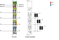 3-фазный модуль измерения мощности, макс. 500 В переменного тока 3~, макс. 1 A, через измерительные трансформаторы x A/1A - KS3403(KL3403)